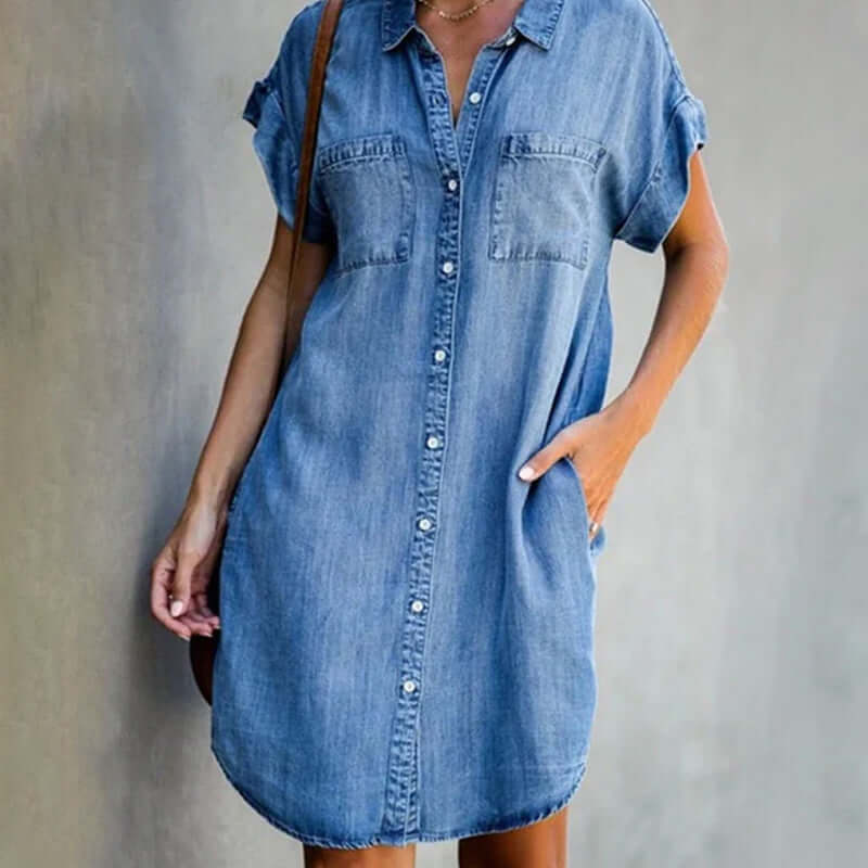 Ayla – Relaxed Button-Up Shirt Dress