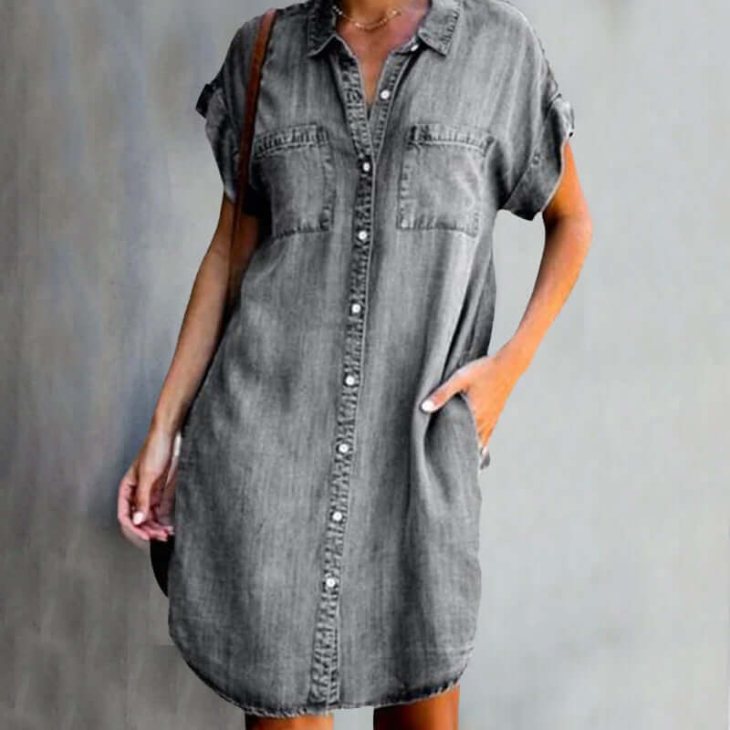 Ayla – Relaxed Button-Up Shirt Dress