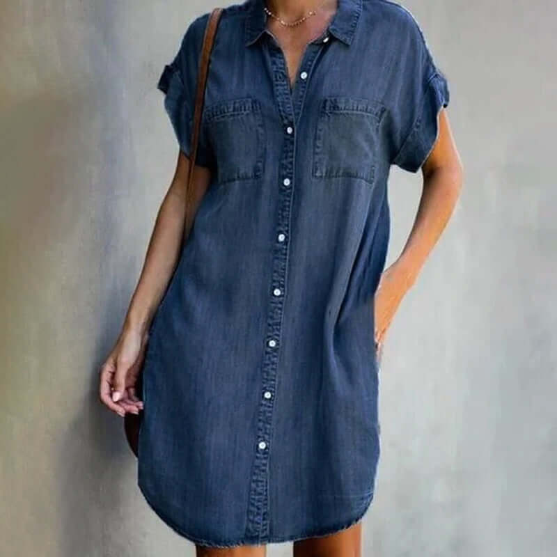 Ayla – Relaxed Button-Up Shirt Dress