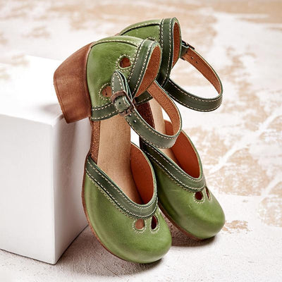 Amanda | Comfortable Low-Heeled Sandals