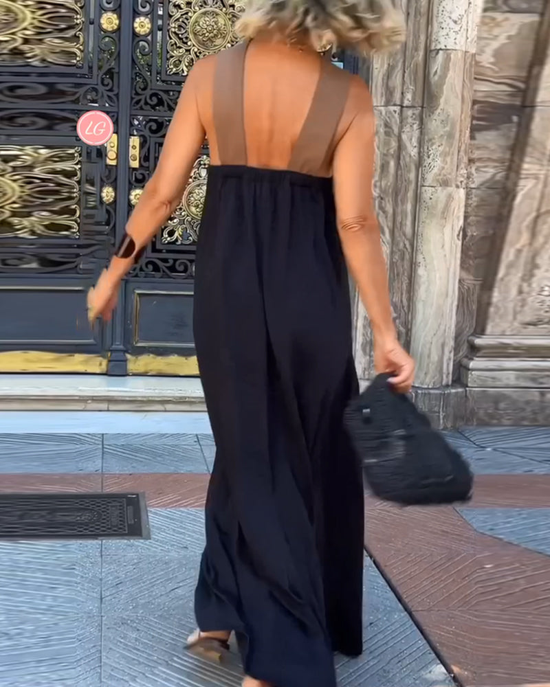 Camille | Elegant Cross Backless Dress