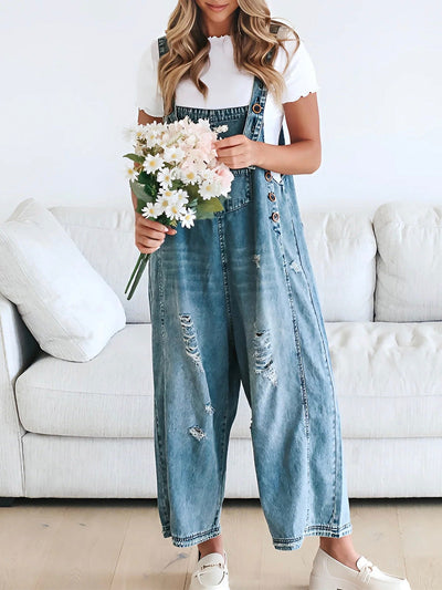 Rosemary | Loose Jeans Overalls