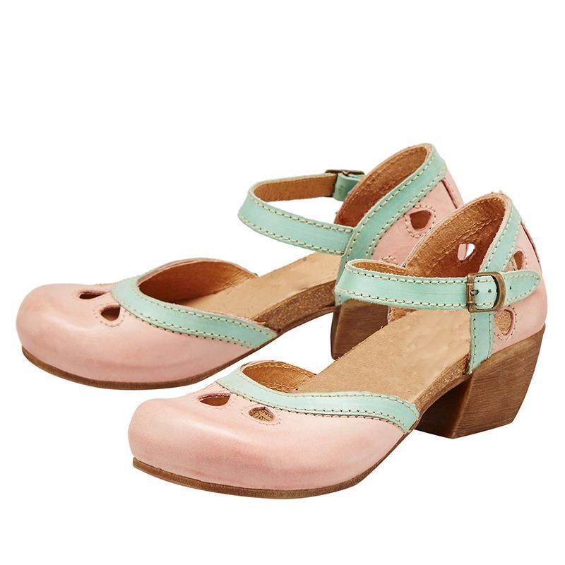 Amanda | Comfortable Low-Heeled Sandals