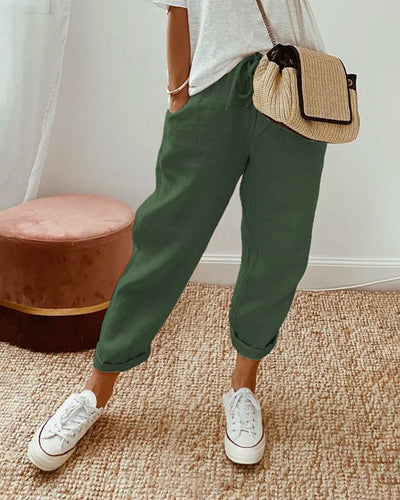 Hazel | Casual Linen Trousers