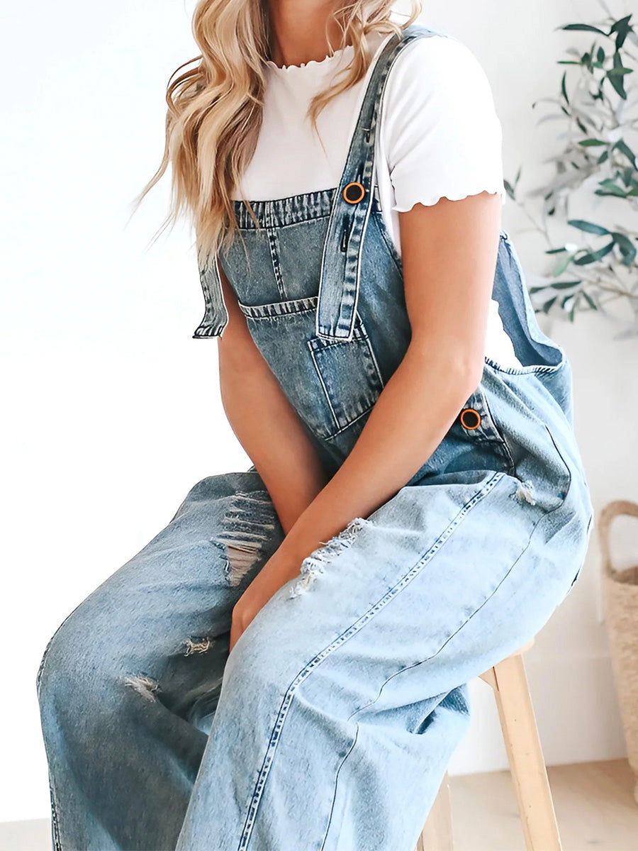 Rosemary | Loose Jeans Overalls