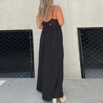 Jeca | V-Neck Effortless Wide Leg Jumpsuit