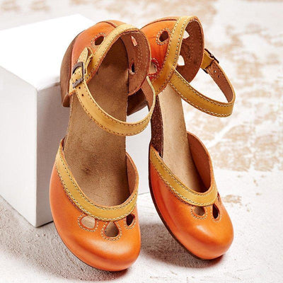 Amanda | Comfortable Low-Heeled Sandals