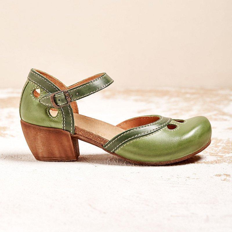 Amanda | Comfortable Low-Heeled Sandals