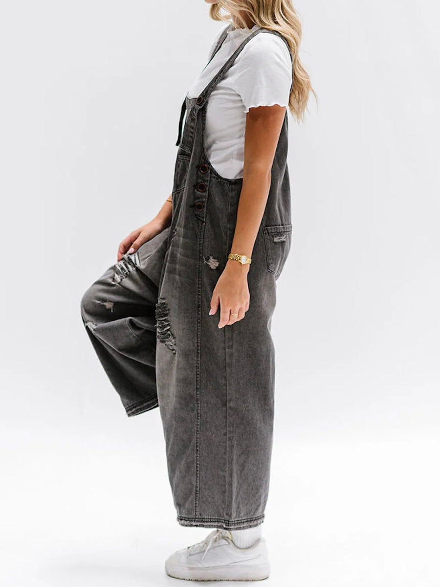 Rosemary | Loose Jeans Overalls