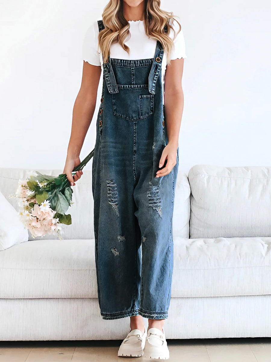 Rosemary | Loose Jeans Overalls