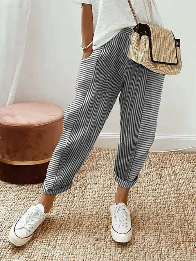 Nina | Striped Trousers