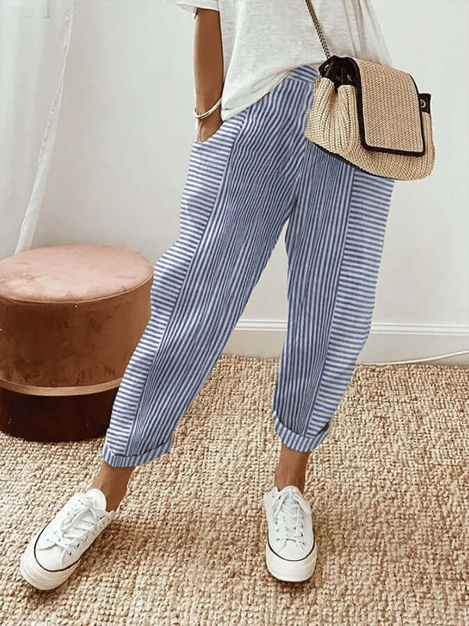 Nina | Striped Trousers