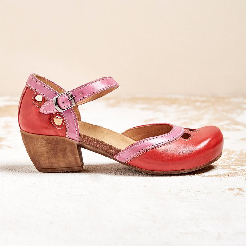 Amanda | Comfortable Low-Heeled Sandals