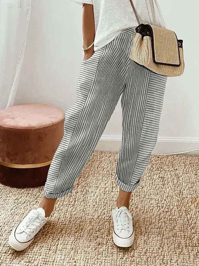 Nina | Striped Trousers