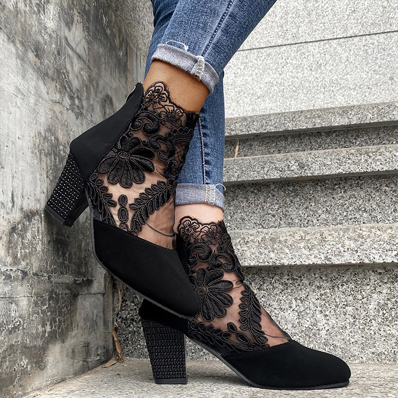 Amber | Elegant Lace High Heels