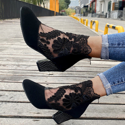 Amber | Elegant Lace High Heels